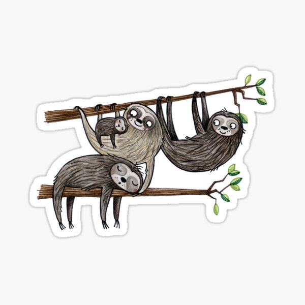 Faultiere - Sloth Sticker