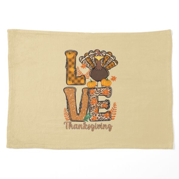 Love Thanks Giving Pumpkin Pet Blanket