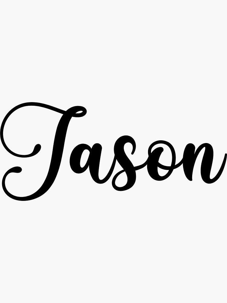 Jason Name Handwritten Calligraphy Sticker For Sale By Yelenastore