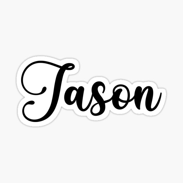 Jason Name Handwritten Calligraphy Sticker For Sale By Yelenastore