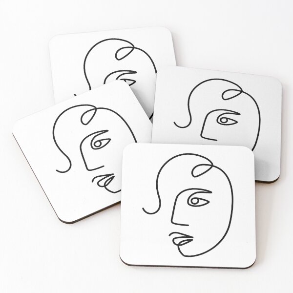 Item preview, Ethnic Woman One Line Art Drawing / white designed and sold by SoccaTamam.