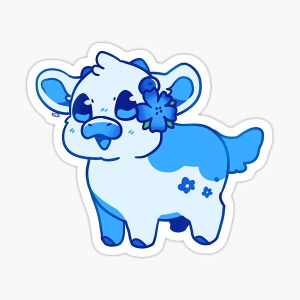 Miracle Valentine on X: Cute Blueberry Milk Cow Please check my merch  store to see more cute artworks of mine * Redbubble:   * Teepublic:  #redbubble  #teepublic #fineartamerica #cow #milkcow #cutecow #