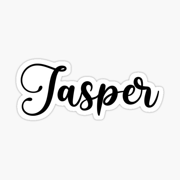 Jasper Name Handwritten Calligraphy Sticker For Sale By Yelenastore