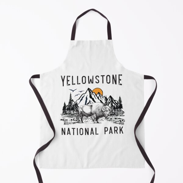 Item preview, Vintage Yellowstone National Park Wyoming Mountains Bison designed and sold by SoftyPinkyShop.