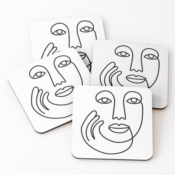 Item preview, Ethnic Woman Face One Line Art Drawing / white designed and sold by SoccaTamam.
