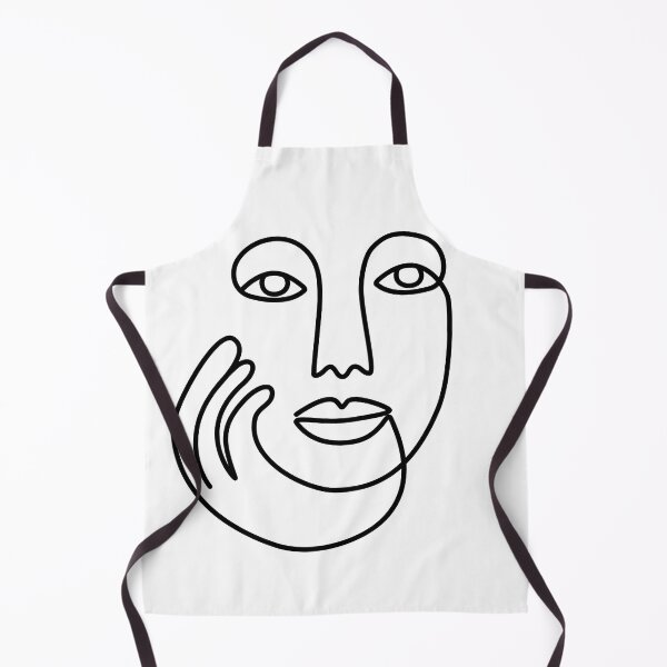 Item preview, Ethnic Woman Face One Line Art Drawing / white designed and sold by SoccaTamam.