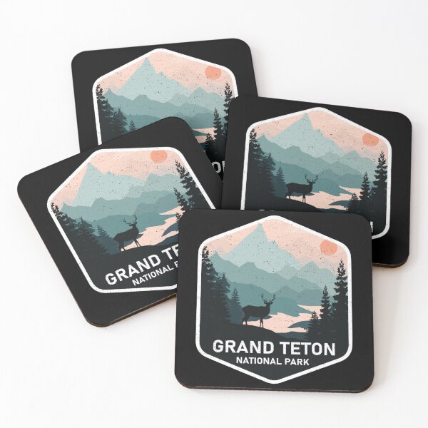 Item preview, Vintage Grand Teton National Park Deer Mountains Souvenir   designed and sold by SoftyPinkyShop.