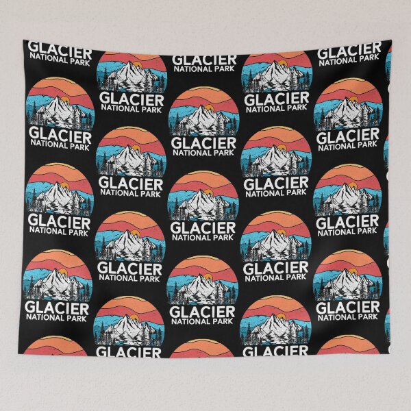 Item preview, Vintage Glacier National Park Retro 80s Montana Mountain   designed and sold by SoftyPinkyShop.