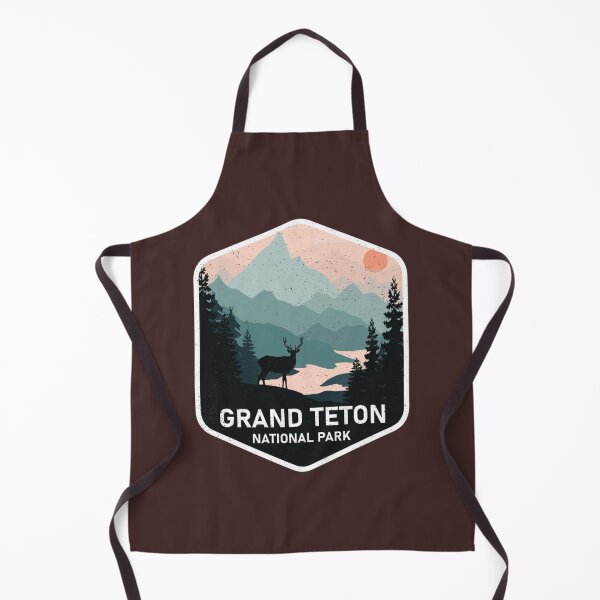 Item preview, Vintage Grand Teton National Park Deer Mountains Souvenir designed and sold by SoftyPinkyShop.