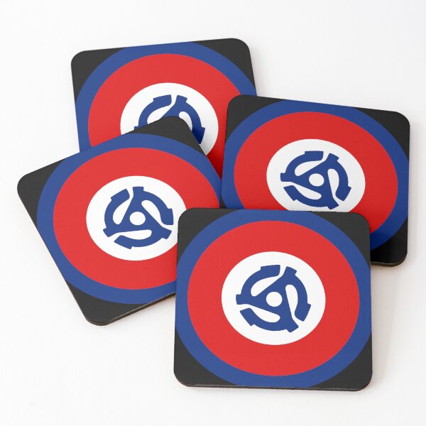 Item preview, 45RPM Record adapter, retro roundel design designed and sold by ModSupporters.