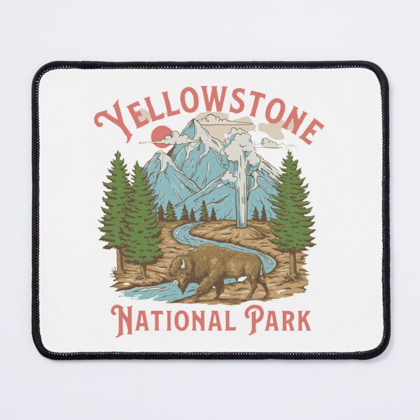 Item preview, Vintage Yellowstone National Park Retro 80s Mountains Tee Gifts designed and sold by SoftyPinkyShop.