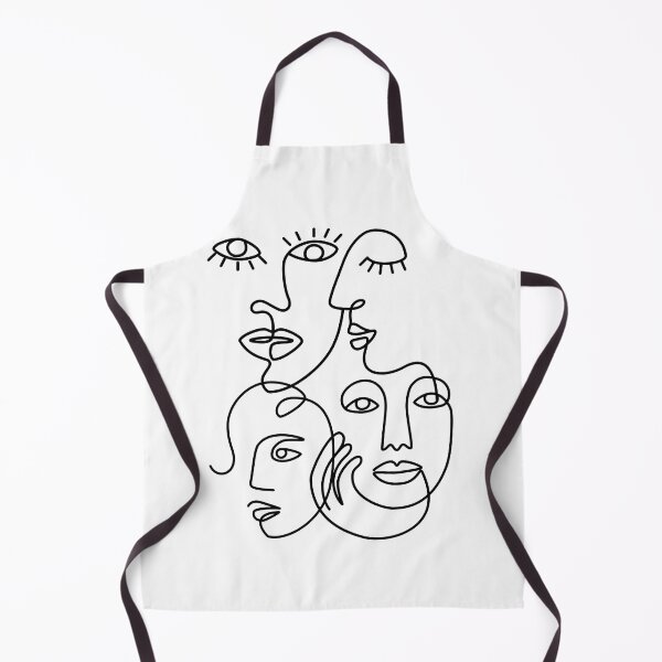 Item preview, 4 Ethnic Women One Line Art Drawing / white designed and sold by SoccaTamam.