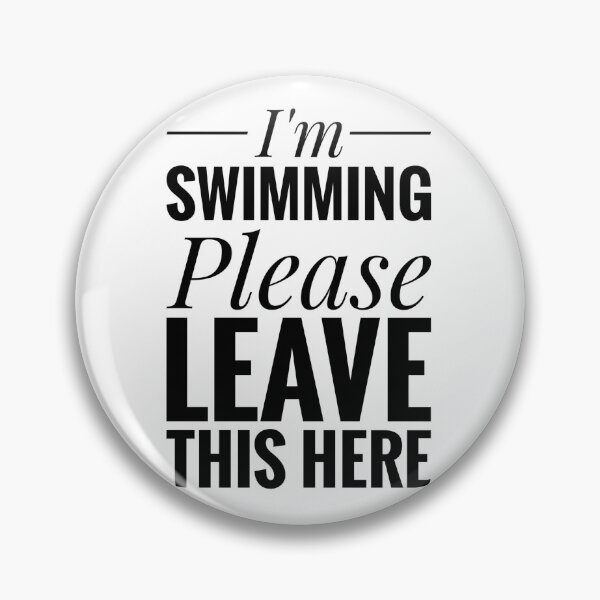 Item preview, I'm Swimming Please Leave Alone -  Open Water Swimmers Kit Bag Signs  designed and sold by Jenny Meehan Art Prints and Patterns  .