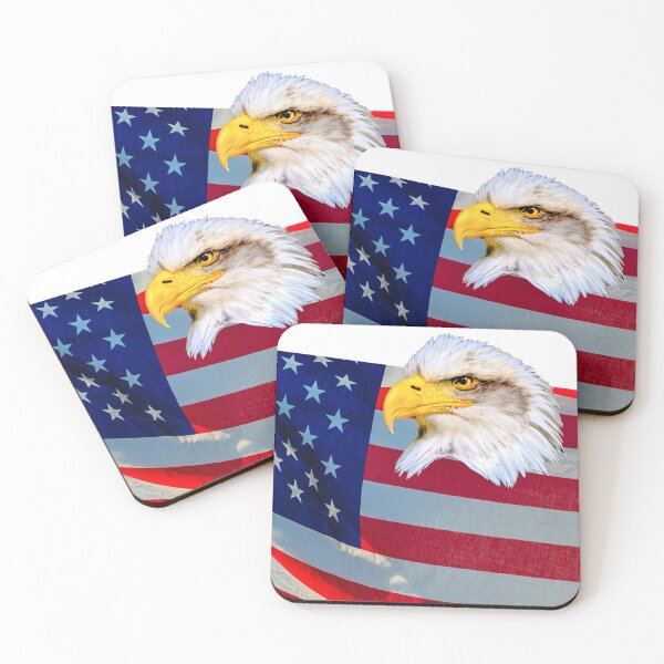 Item preview, Bald Eagle head over the Stars and Stripes designed and sold by Dalyndigital Photography.