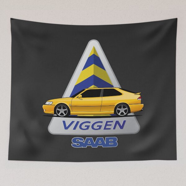 Item preview, SAAB Viggen Yellow Illustration designed and sold by blackdogshop.