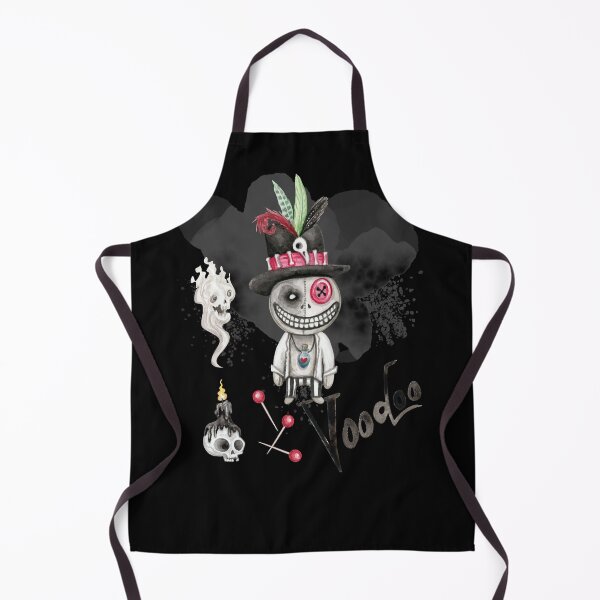 Item preview, Halloween Voodoo Boy Doll Wearing a Black Magic Hat and Black and White Striped Pants designed and sold by Lynne Dorr.