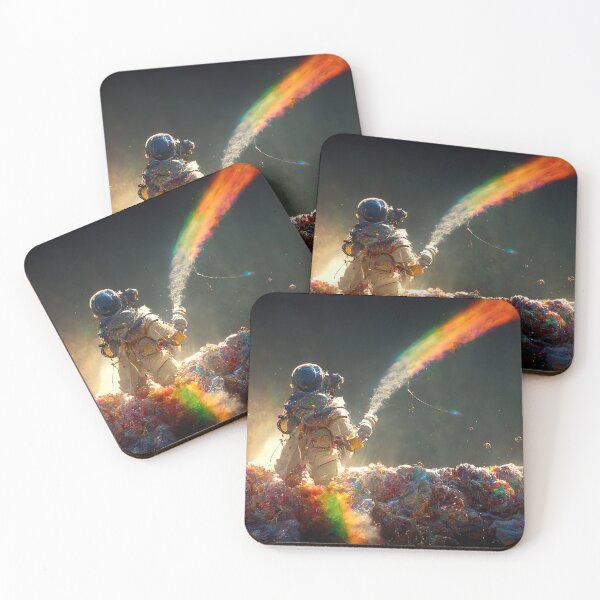 Item preview, Astronaut Sprays a Rainbow designed and sold by DistilledFuture.