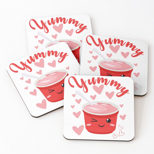 Item preview, Yummy Cute and Funny Delicious Strawberry Yogurt  designed and sold by PearlMoonGrapes.