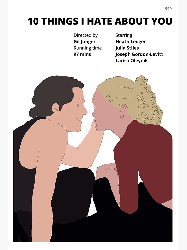 Stylish Minimalist Polaroid Poster for 10 Things I Hate About You