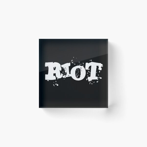 Item preview, RIOT Shirt - Typographic T-Shirt with white RIOT Slogan only designed and sold by iNukeDesign.