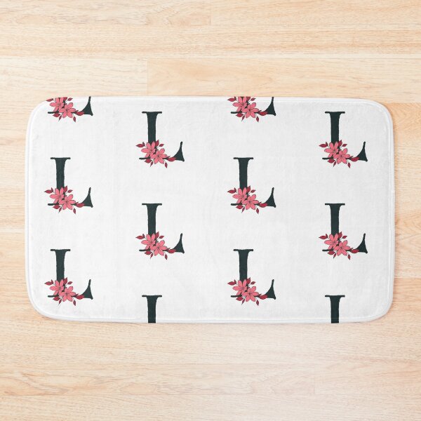 Item preview, Pink floral L monogram designed and sold by Lyssarien.
