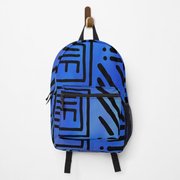 Item preview, Blue Rainbow African Geometric Pattern designed and sold by funkyvibes.