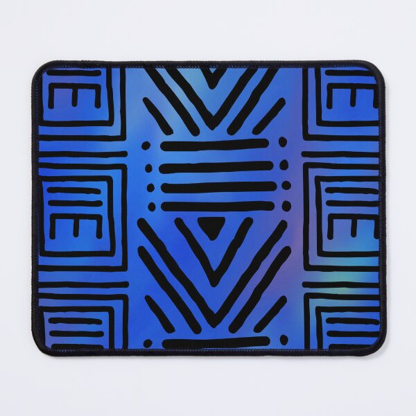 Item preview, Blue Rainbow African Geometric Pattern designed and sold by funkyvibes.