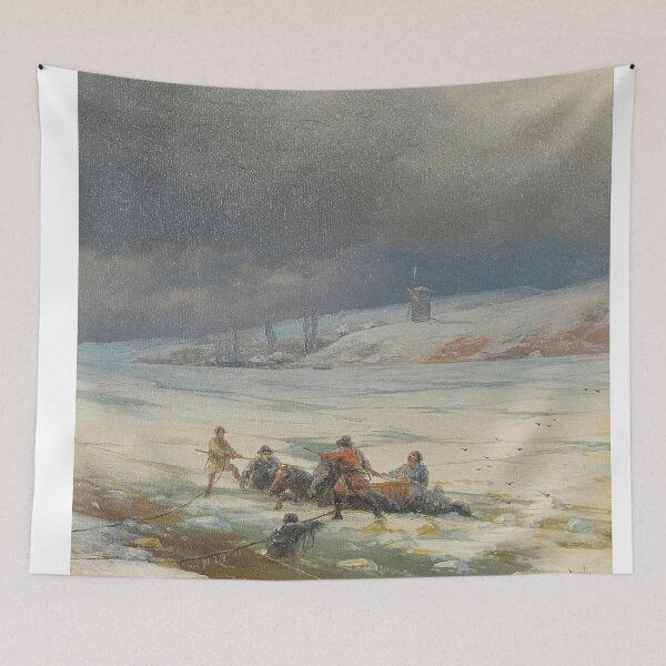 Item preview, Hauling a Horse and Cart out of the Ice -  Ivan Konstantinovich Aivazovsky  designed and sold by TeeARTHY.