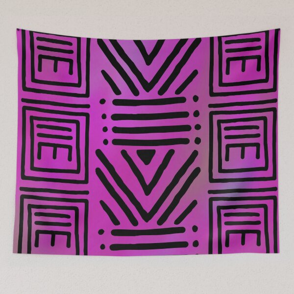 Item preview, Pink Colorful African Geometric Pattern designed and sold by funkyvibes.