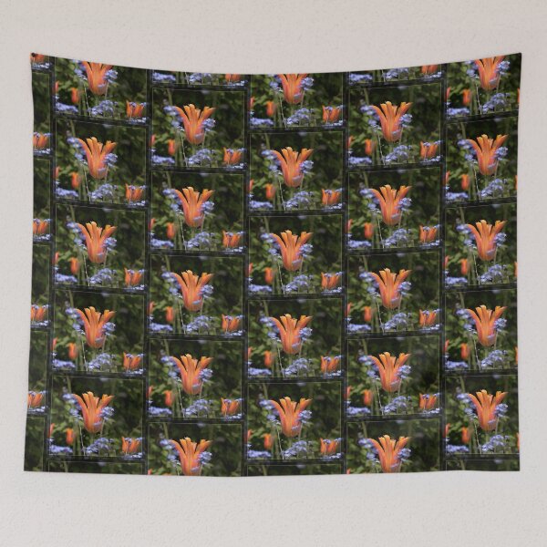 Item preview, Beautiful orange and purple garden flowers. Floral photography. designed and sold by naturematters.