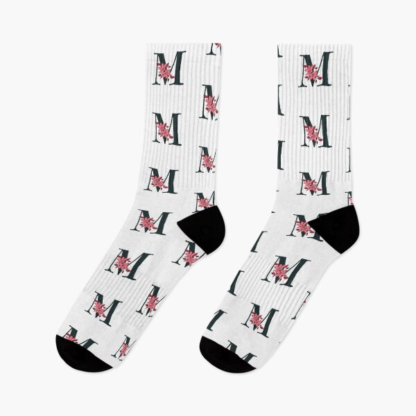 Item preview, Pink floral M monogram designed and sold by Coffee Lifestyle.