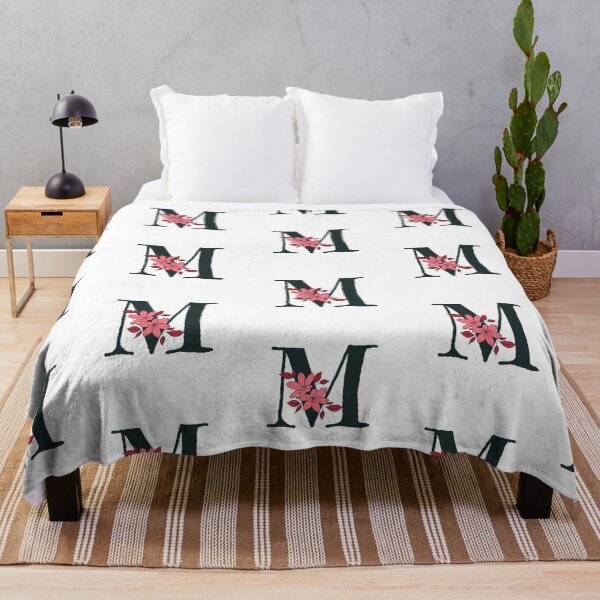 Item preview, Pink floral M monogram designed and sold by Coffee Lifestyle.