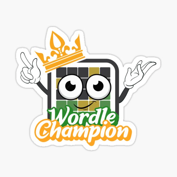 "WORDLE Champion" Sticker for Sale by skyb0rn Redbubble