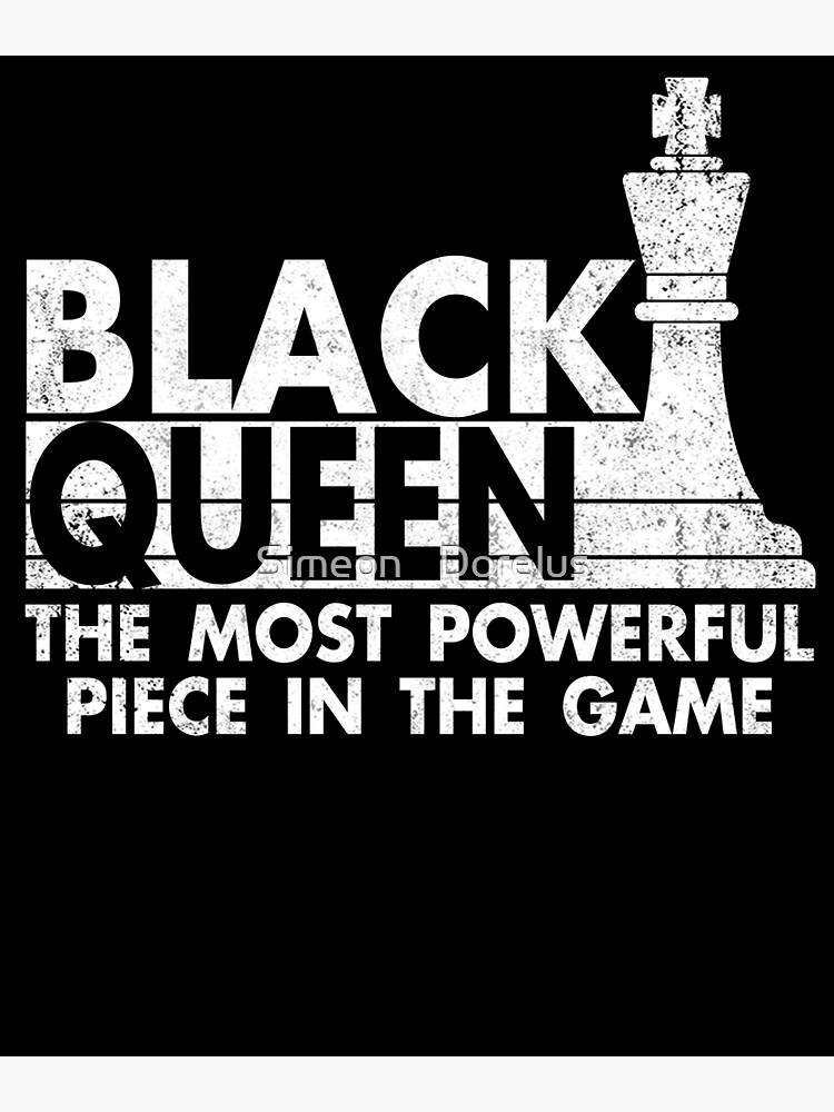 Black Queen The Most Powerful Piece In The Game Chess Canvas Print