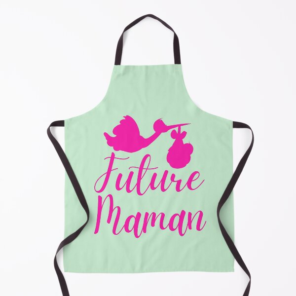 Aperçu de l'œuvre Future maman cigogne vert menthe rose fuchsia créée et vendue par Jenmag.