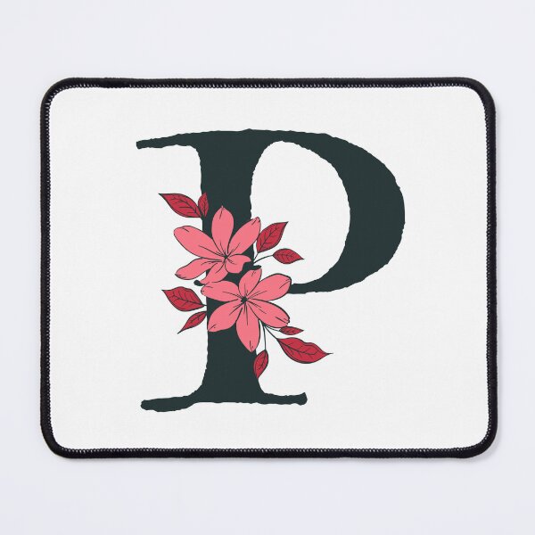 Item preview, Pink floral P monogram designed and sold by Coffee Lifestyle.
