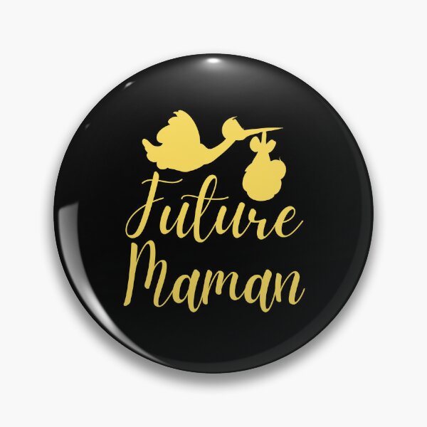 Aperçu de l'œuvre Future maman cigogne noir et jaune créée et vendue par Jenmag.