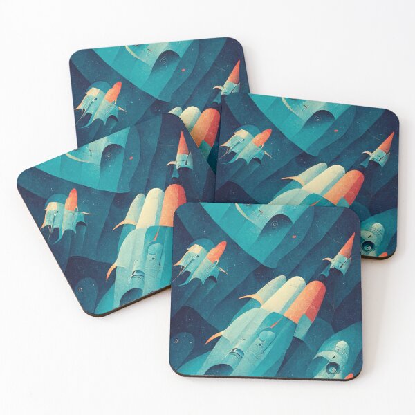 Item preview, Rockets pattern wallpaper designed and sold by ontano.