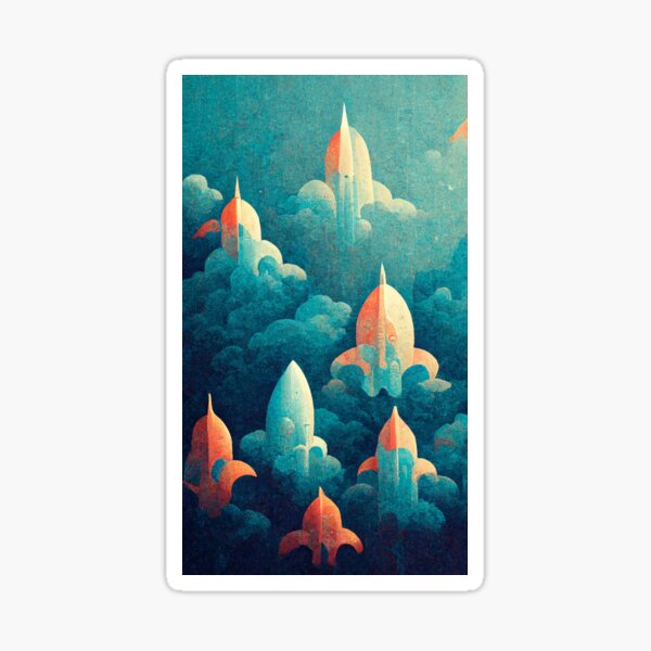 “Rockets pattern wallpaper” Sticker for Sale by ontano | Redbubble