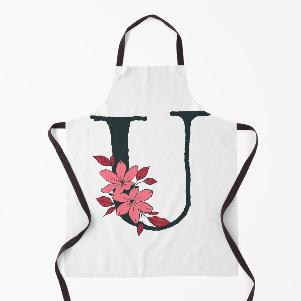Item preview, Pink floral U monogram designed and sold by Coffee Lifestyle.