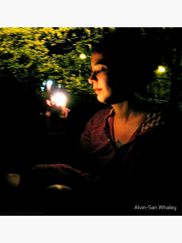 Thumbnail 2 of 2, Greeting Card, Hot Night On The Tracks designed and sold by alvinsan9.
