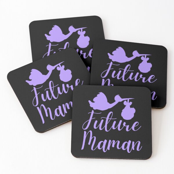 Item preview, Future mom black and lilac stork designed and sold by Jenmag.