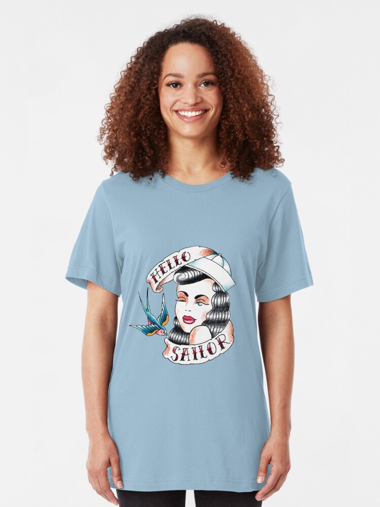 Pinup Cute Summer Sailor Sailor Vintage Retro Rockabilly T Shirt