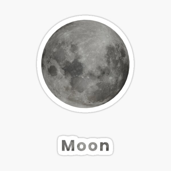 Moon - Minimalist Moon - Sticker