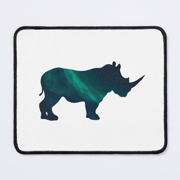 Item preview, Rhino Northern Lights Silhouette designed and sold by ThisIsMugLife.
