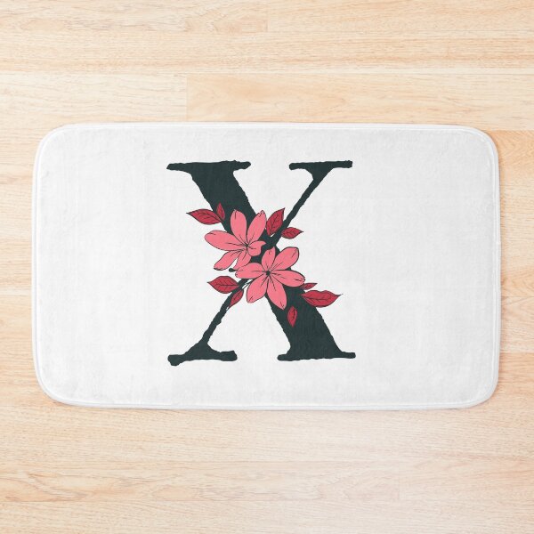 Item preview, Pink floral X monogram designed and sold by Lyssarien.