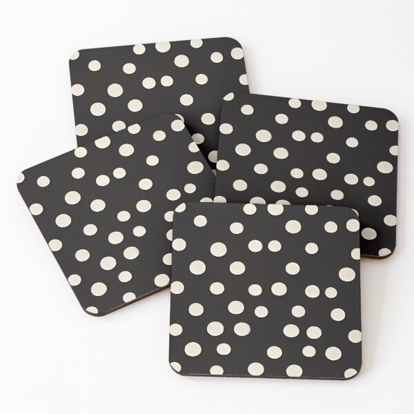 Item preview, Cream on Black Polka Dots  designed and sold by samjoule.