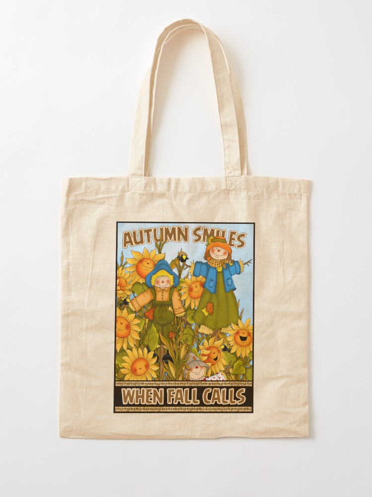 Thumbnail 2 of 5, Tote Bag, Fall Into Autumn Smiles designed and sold by Annie Lang.