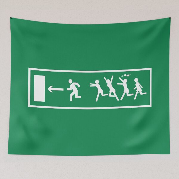 Item preview, Emergency Exit Sign - Woman Attraction - WHT designed and sold by Alcino Major.
