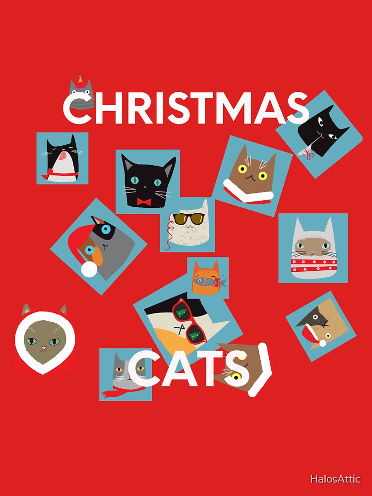 Discover Awesome Christmas Cats Design For Cat or Pet Lovers  T-Shirt